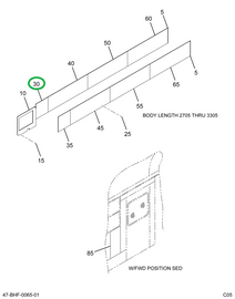 2215858C2 Lining, Lower 3 Bow Plus 9 Lef