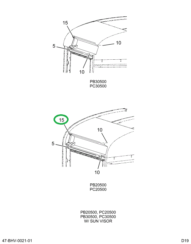 2215980C2 Bar Light Driver W/dome Left F