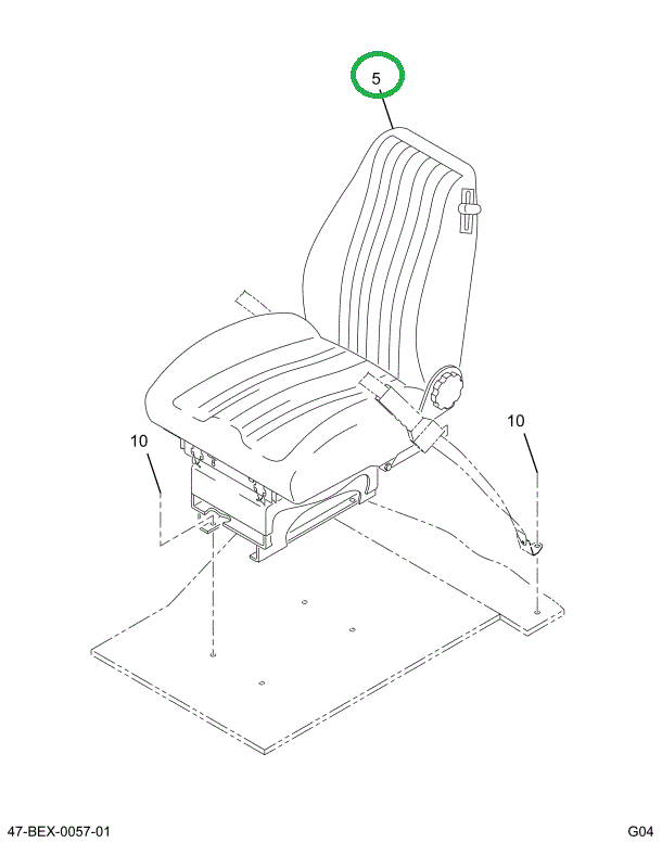 2216090C91 SEAT DRVR 3PT ABTS AIR FOR NC