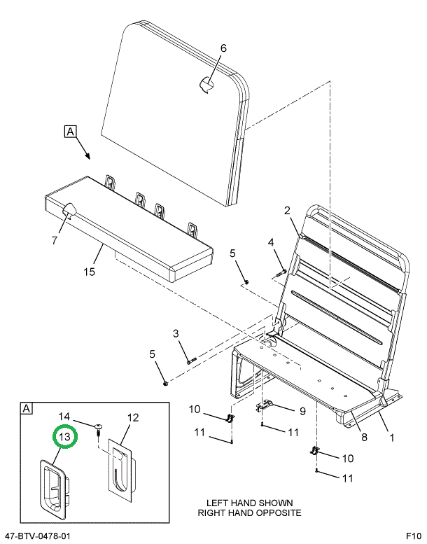 2216114C2 COVER UCRA SEATBACK CUSHION