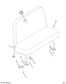 2216275C2 Foam, Seat Back, Bus, Left