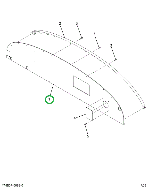2216398C4 Panel, Bulkhead W/mirror And G
