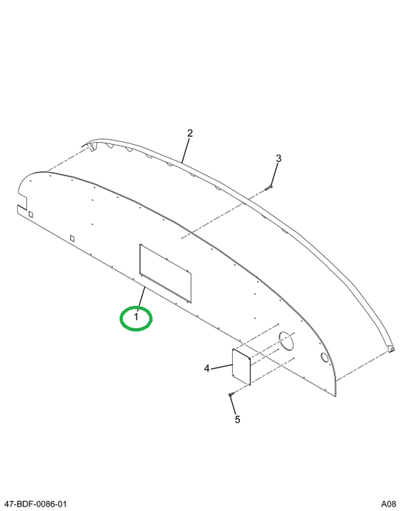 2216408C4 Panel, Bulkhead W/mirror And D