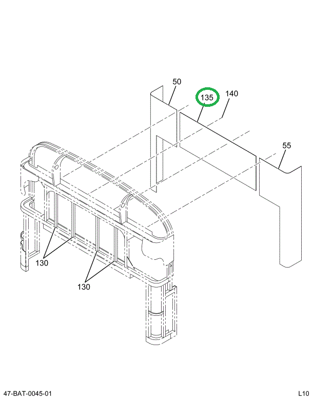 2216607C1 Panel, End Outside Closed Rear
