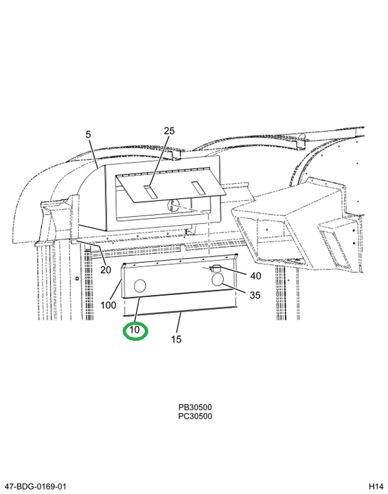 2216837C3 Panel, Wire Harness Over Head