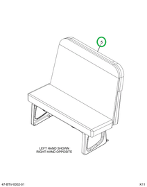 2218573C91 Seat 6 Leg 45 Degree Flip Wall