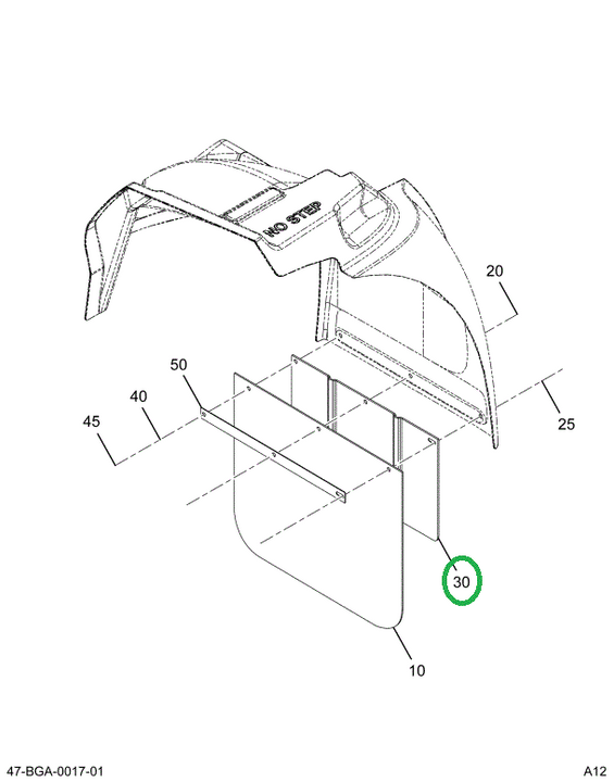 2218644C2 BRACE  ANTI SAIL MUDFLAP