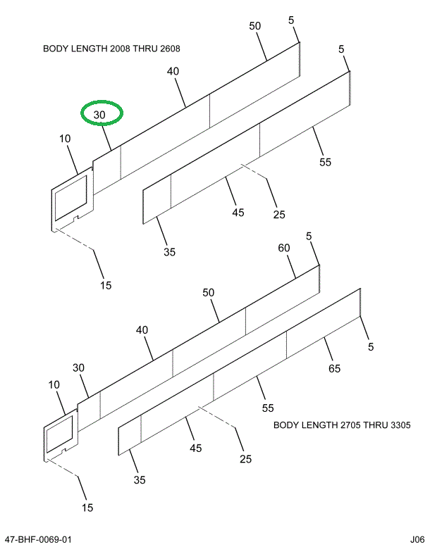 2218832C1 Lining, Lower 1 Bow Left Hand