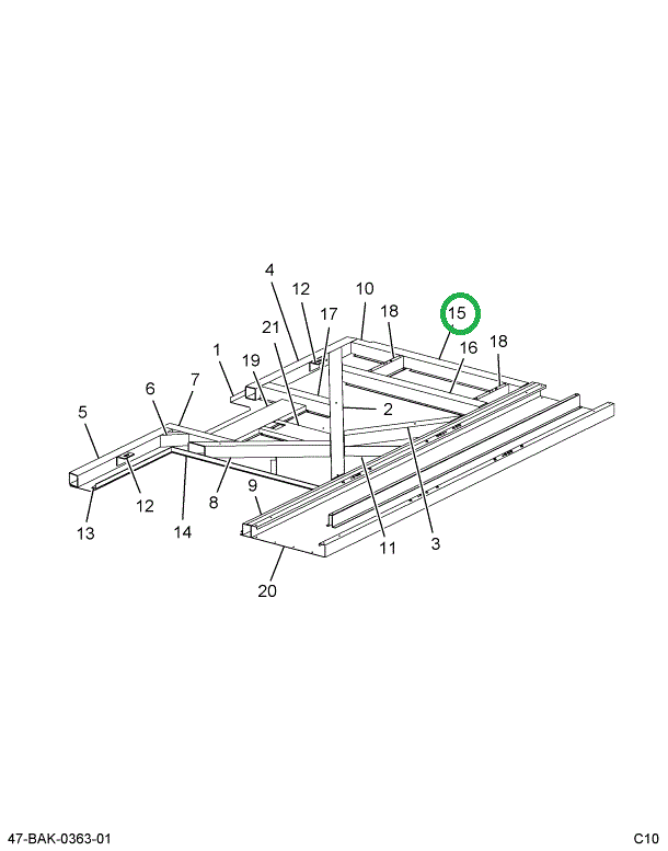 2218992C2 Floor-sill, Front 41.05 Inch-*