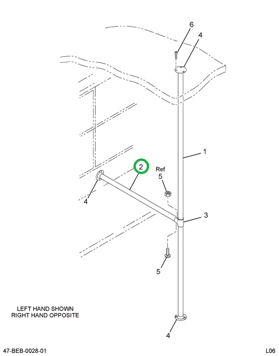 2219793C2 Post, Stanchion Horizontal Sta