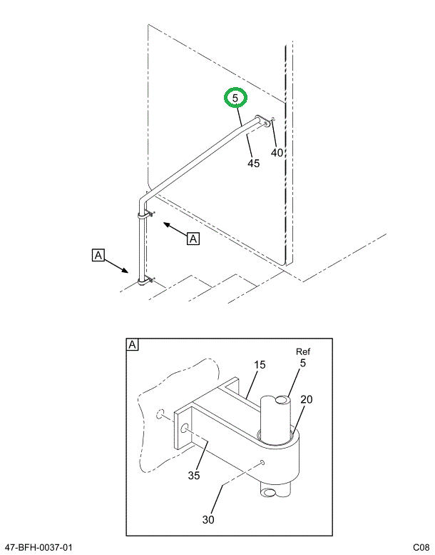 2220171C1 Rail, Hand, Entrance Door, Bus
