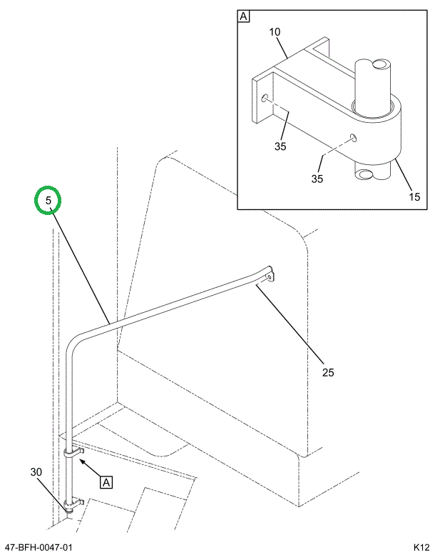 2220192C2 Hand-rail,entrance, Bus Body ,