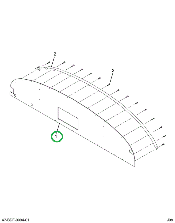 2220212C3 Panel Bulkhead Forward W/defog