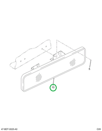 2220235C91 MIRROR INSIDE ASSY DRVR  6X30