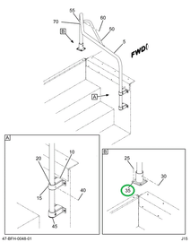 2220249C1 Hand- Rail, Entrance Foot 1-1/