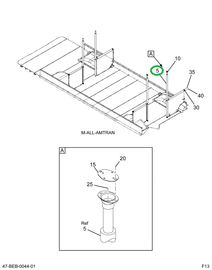 2220372C91 Stanchion, Horizontal, Rh, Bus