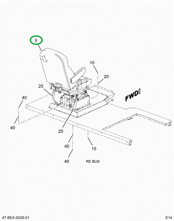 2220713C92 Seat, Driver, National Air Sus