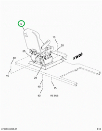 2220996C92 Seat, Driver, National Ds 42 O