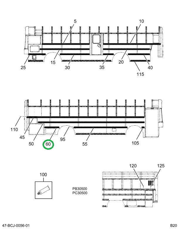 2221108C1 RUBRAIL,RUB-RAIL  RH  LWR AFT