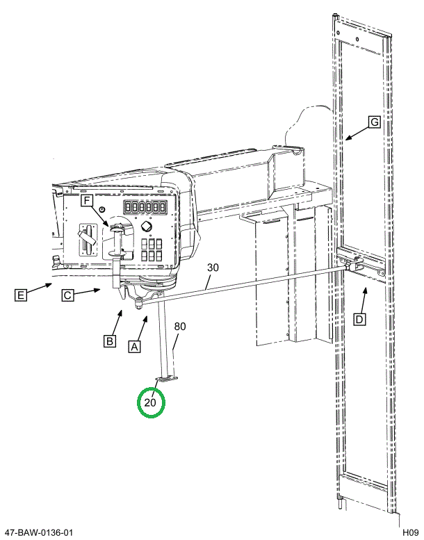 2221643C1 LEG  COWL  MANUAL DOOR CONTROL