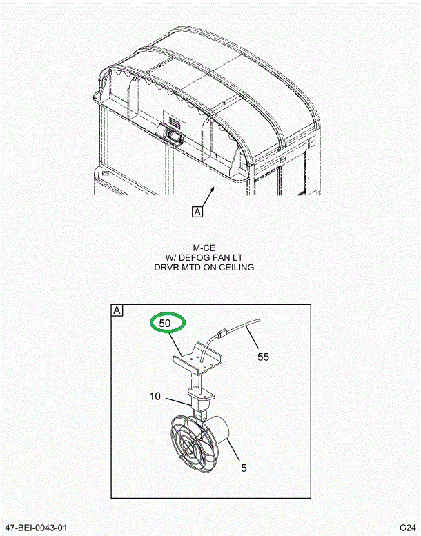 2221725C2 Support, Bus Body, Fan Reinfor