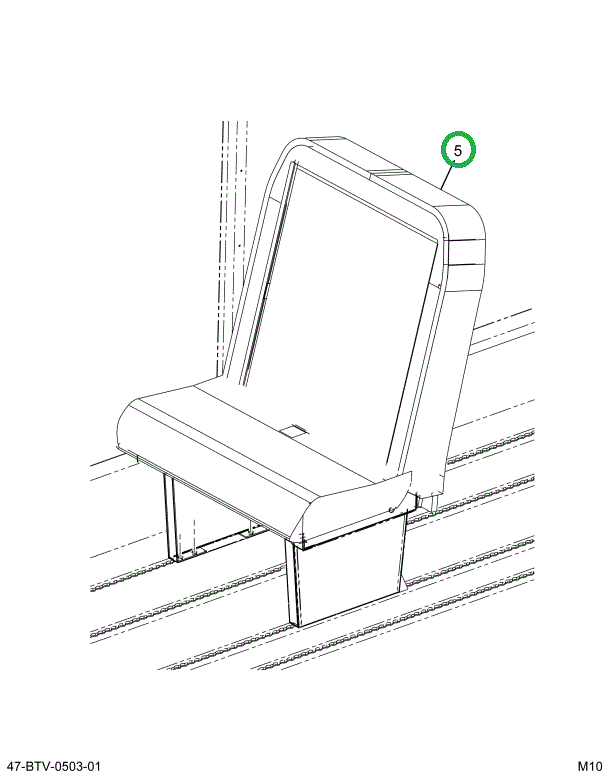2221929C91 Seat 5 Leg Track Mounting