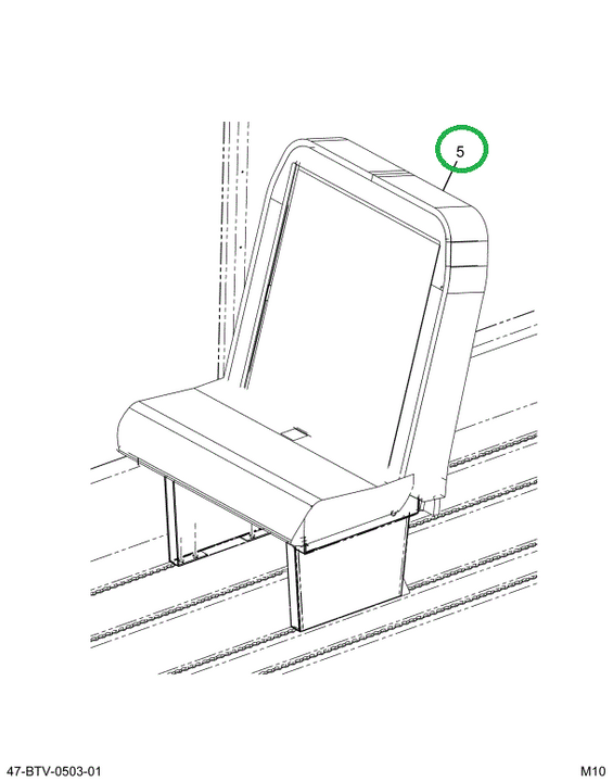 2221940C91 Seat 5 Leg Track Mounting