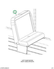 2222163C91 Seat 2 Leg 3 Point Wall Mounti