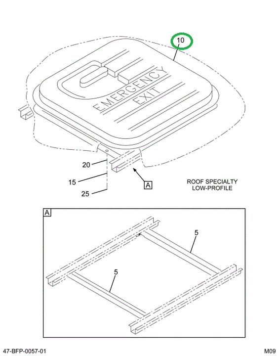 2222659C2 Roof- Hatch #9245-0200 Prolo