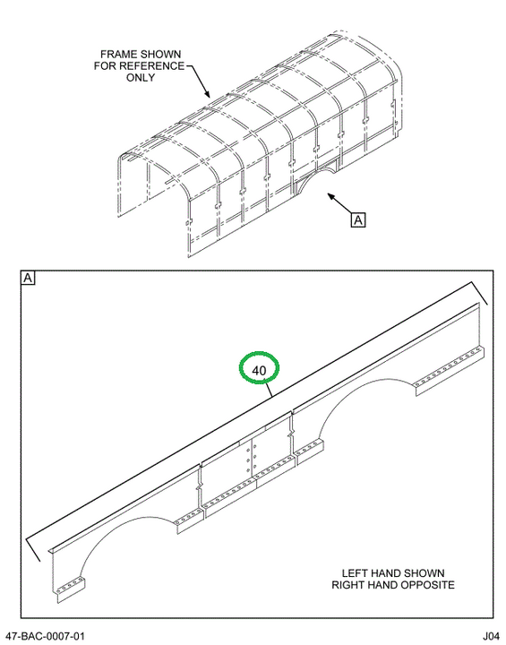 2223001C2 Seat, Rail Forward Left Hand 1