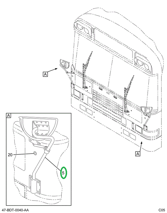 2223196C1 MIRROR PAIR X-VIEW HI DEF BUS