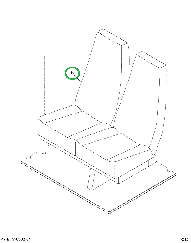 2224749C92 Seat, Bus Body, Pass Frdmn Fam