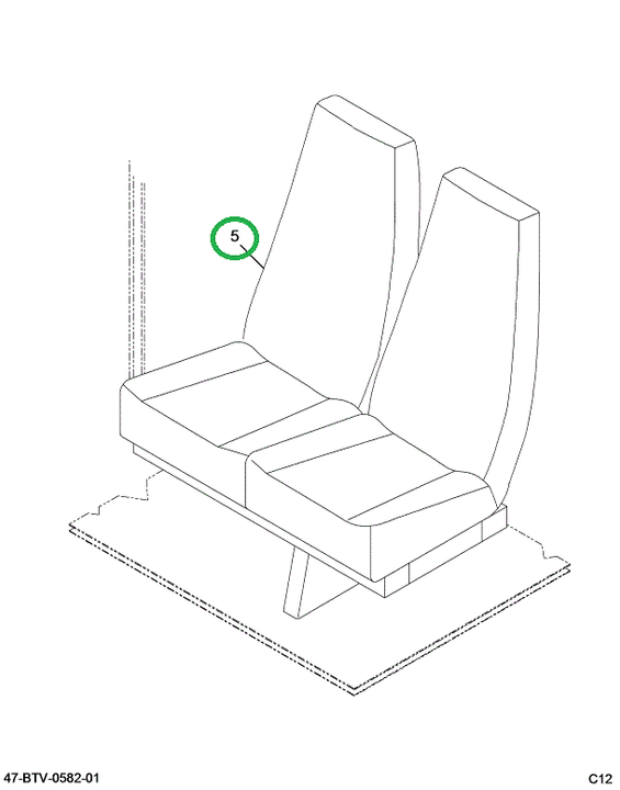 2224749C92 Seat, Bus Body, Pass Frdmn Fam