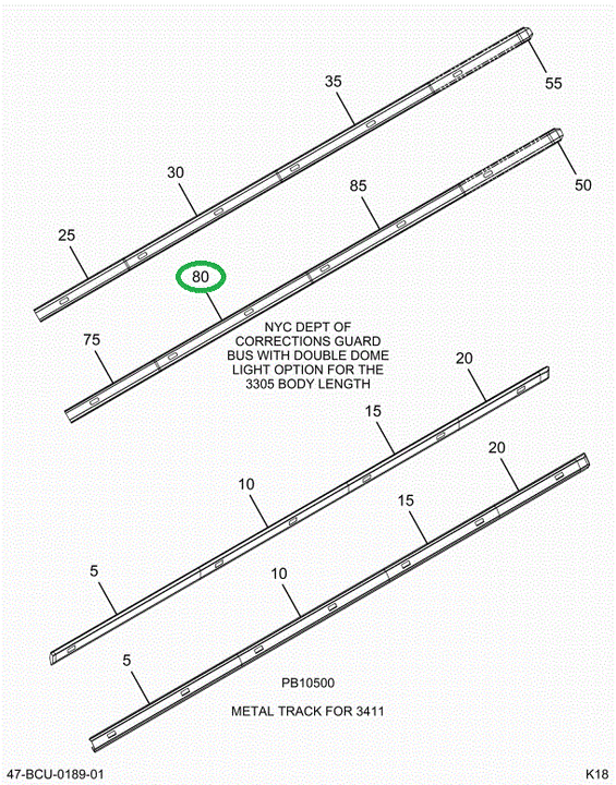 2224794C1 Bar, 4 Bow Metal Standard Dome