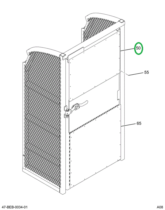 2224830C4 Shield, Swing Door Lexan Clear