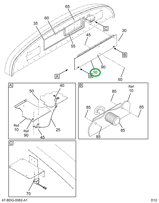 2224877C1 Sign Assembly, Destination Doo