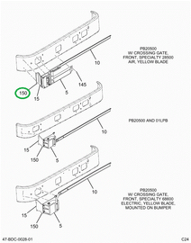 2225027C1 SUPPORT  CROSSING GATE MOUNTIN