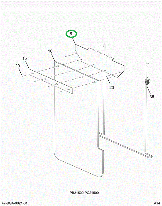 2225069C3 ANGLE   MTG REAR MUD FLAP W/AN