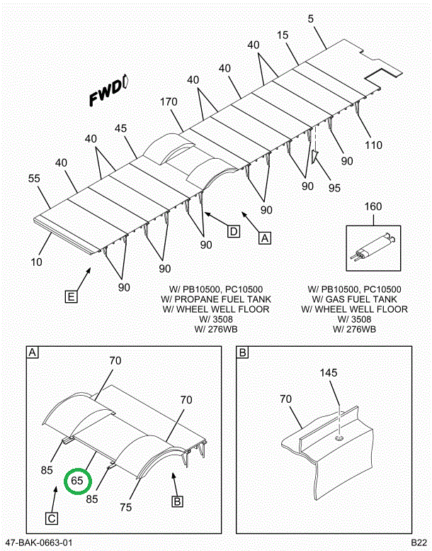 2225235C1 Section Assembly, Floor Rear W