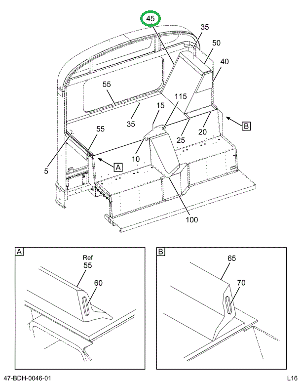 2225360C2 Panel, Trim Davenport Rear