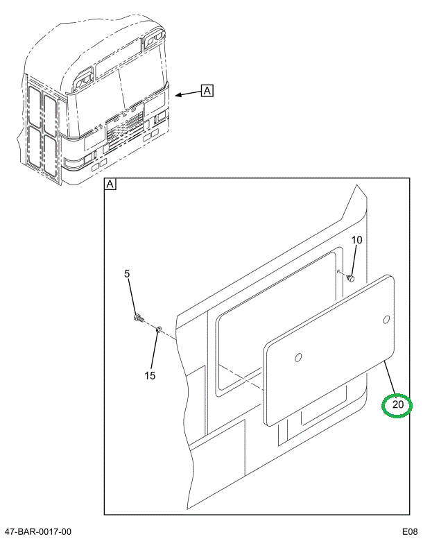 2225363C92 DOOR  ASSY ACCESS COWL L