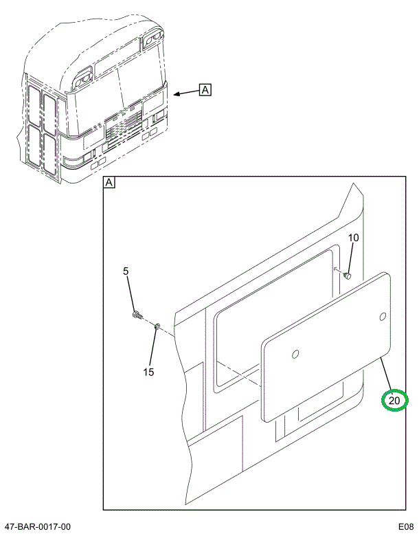 2225364C92 DOOR  ASSY ACCESS COWL R