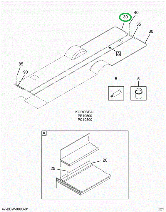 2225391C1 Insert, Moulding Rubber