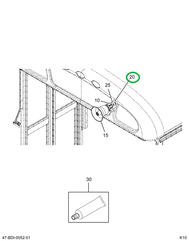 2225584C1 Plate, Mounting Horn