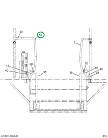 2225871C1 Rail, Hand Aft Mirage Lift Sta