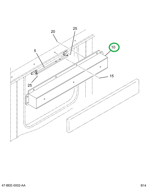 2225998C1 Cover, Prop Side Door Left