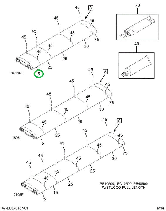 2226212C5 Lining, Over Head, Bus Body, F