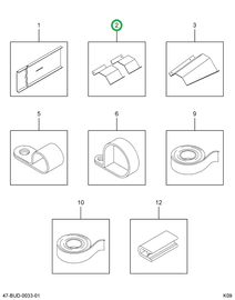 2226429C1 Cover, Corner Hose Spring Whit