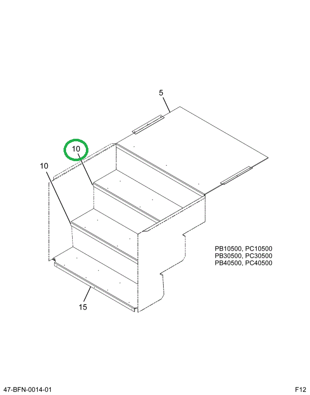 2226676C1 Tread, Step Vinyl Light Gray