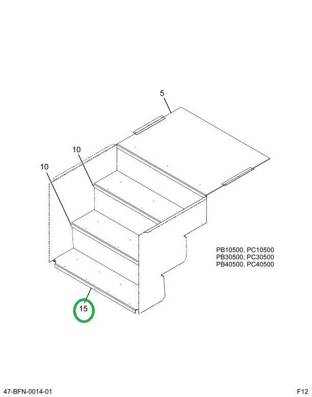 2226685C1 Tread, Step Vinyl Light Gray B